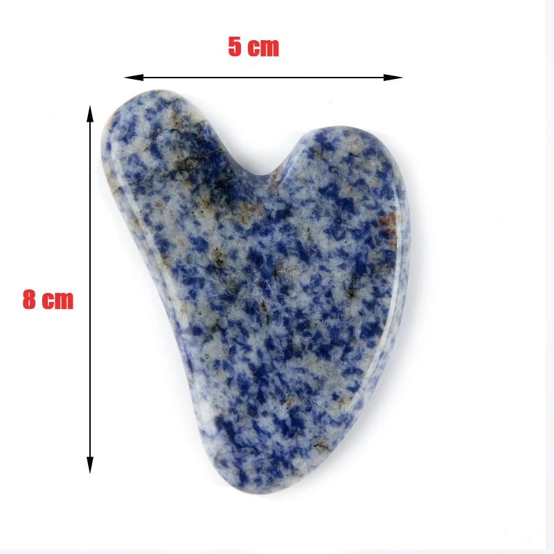 Gua Sha alat od prirodnog žada i ružičastog kvarca – masažer za lice i vrat za lifting kože i smanjenje bora