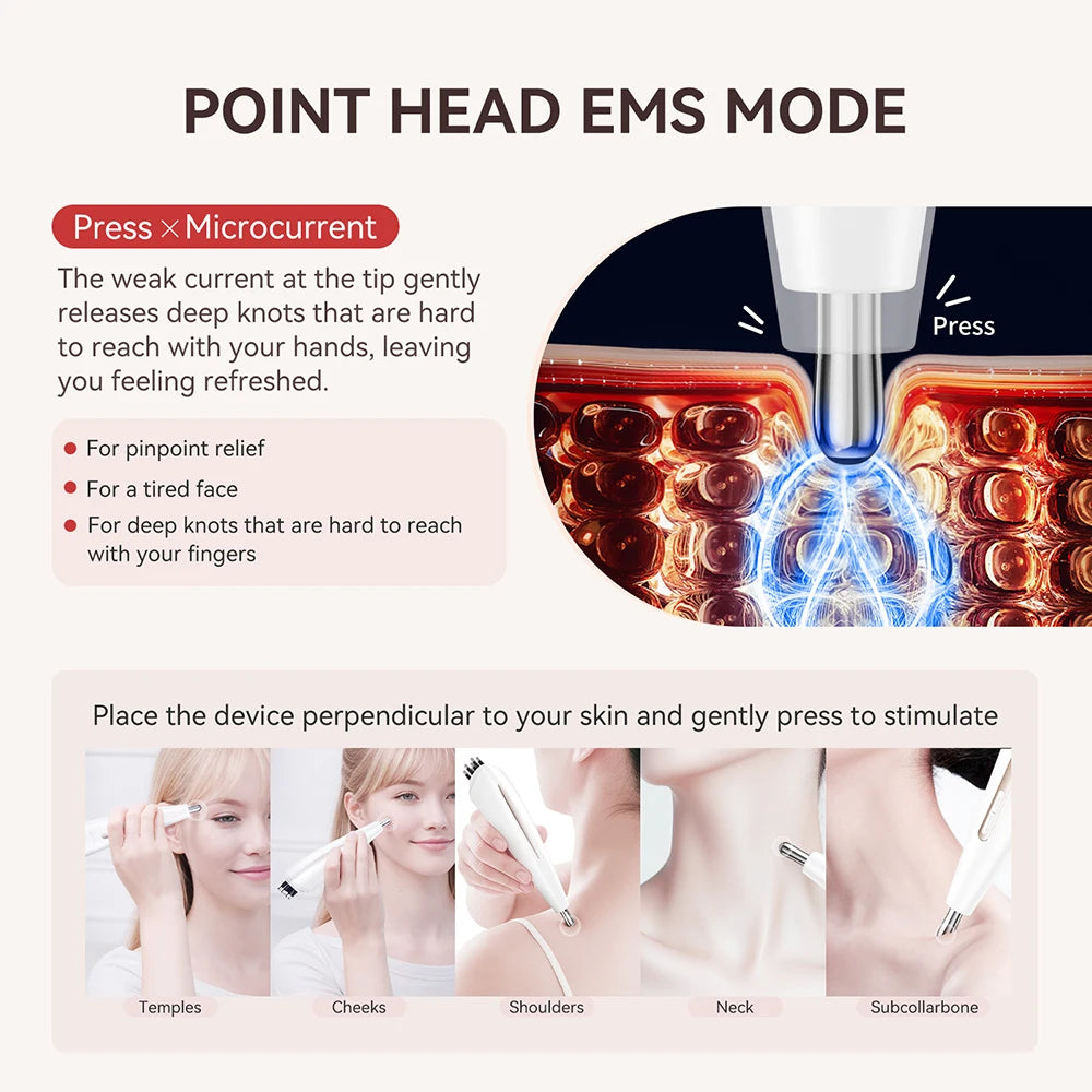 ANLAN RF i EMS masažer za lice – uređaj s dvostrukom glavom za zatezanje kože i njegu lica