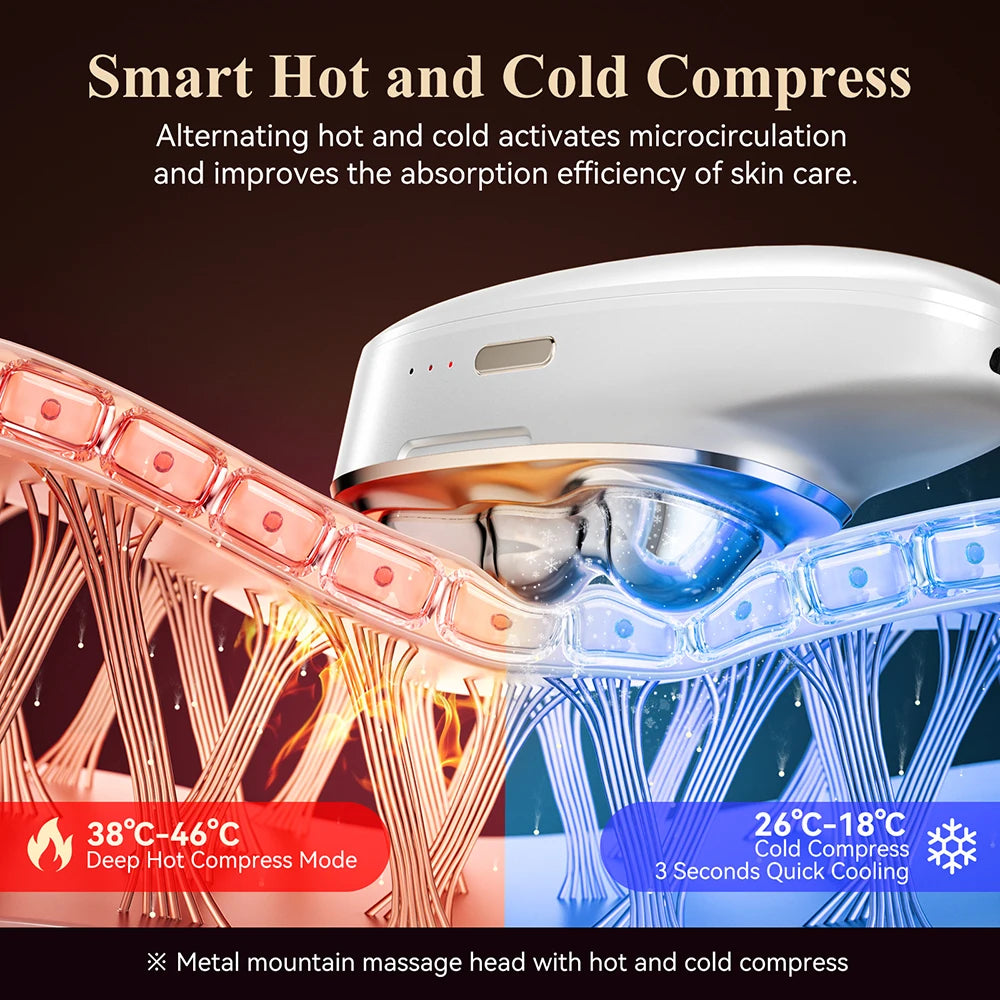 ANLAN 2 in 1 Guasha Beauty Device Set Facial Removal Swelling Wrinkle Dual-frequency EMS Skincare Hot Cold Body Guasha Massager