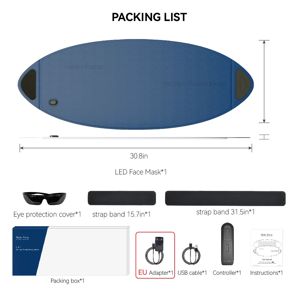 Hello Face L6 profesionalna LED maska za terapiju svjetlom – 720 LED crvena i infracrvena terapija za pomlađivanje kože lica i tijela.