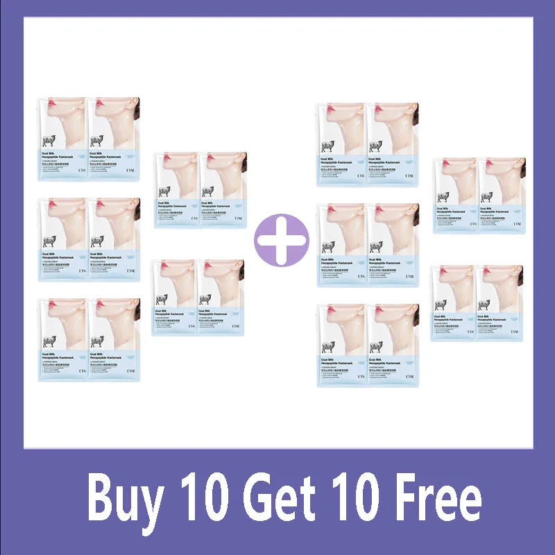 Kolagenska maska za vrat s kozjim mlijekom i šest peptida (5 kom.)