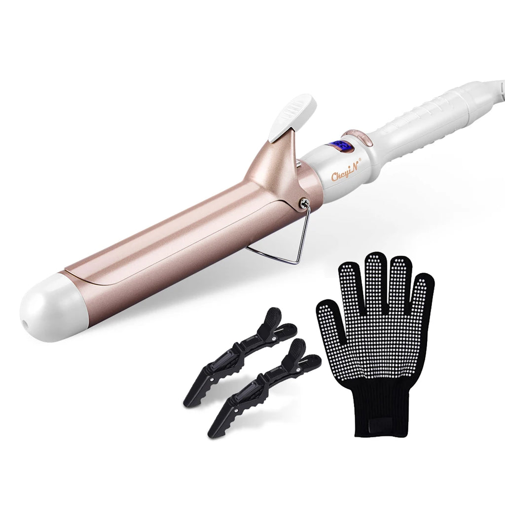 CkeyiN profesionalni keramički uvijač za kosu – uvijač s podesivom temperaturom (32 mm / 38 mm)