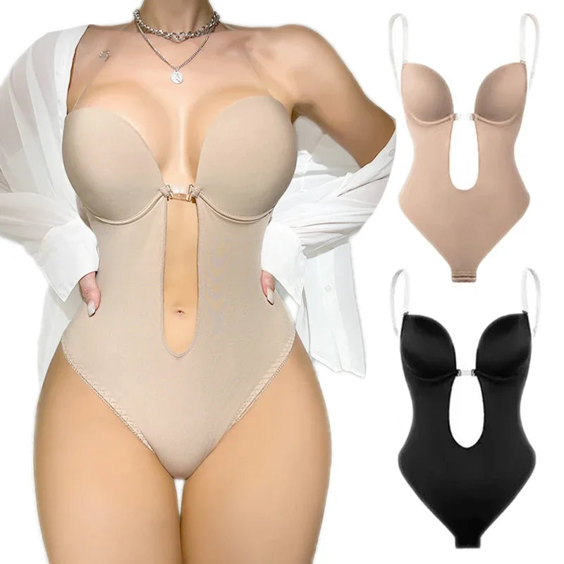 Nevidljivi shapewear bodysuit bez leđa – oblikovanje tijela i stezanje trbuha