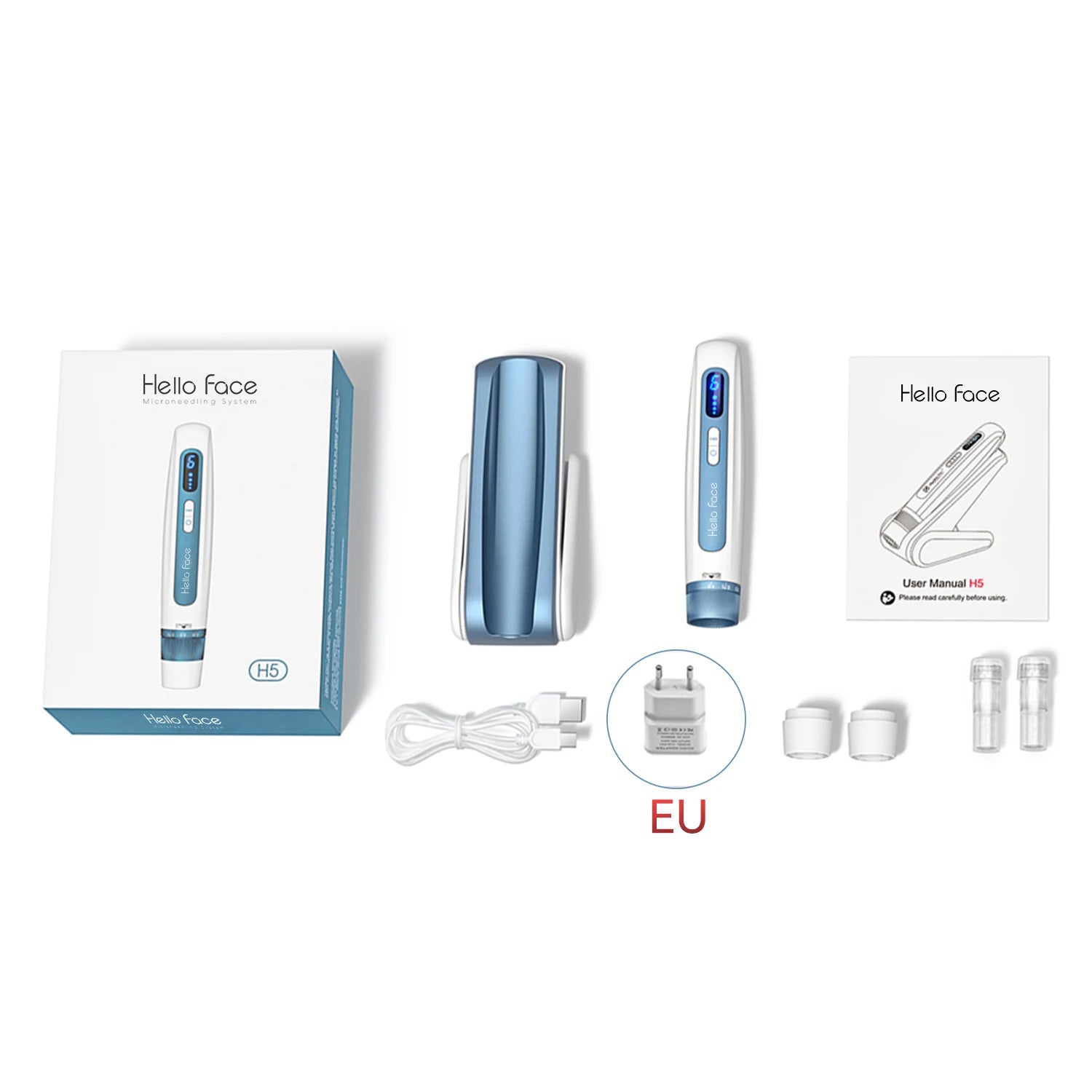 Hello Face H5 Derma pen Original Professional Derma Pen 2 in 1 EMS Automatic Microneedling pen