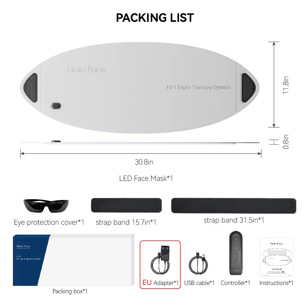 Hello Face L6 profesionalna LED maska za terapiju svjetlom – 720 LED crvena i infracrvena terapija za pomlađivanje kože lica i tijela.