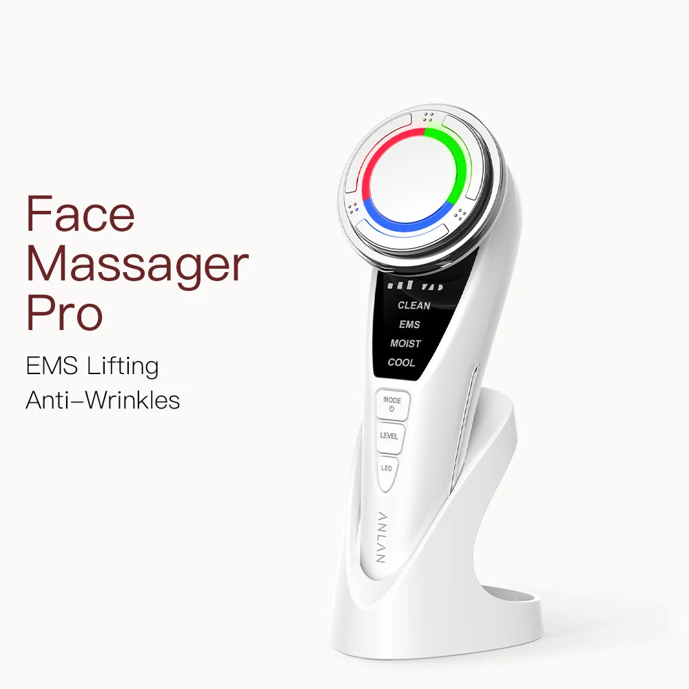 ANLAN EMS Skin Rejuvenation Device – Facial Lifting & Deep Cleansing Beauty Massager