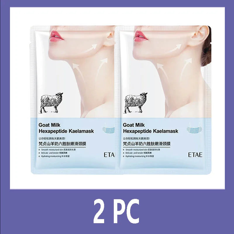 Kolagenska maska za vrat s kozjim mlijekom i šest peptida (5 kom.)